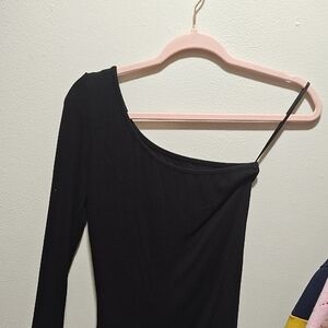Black One-Shoulder Dress